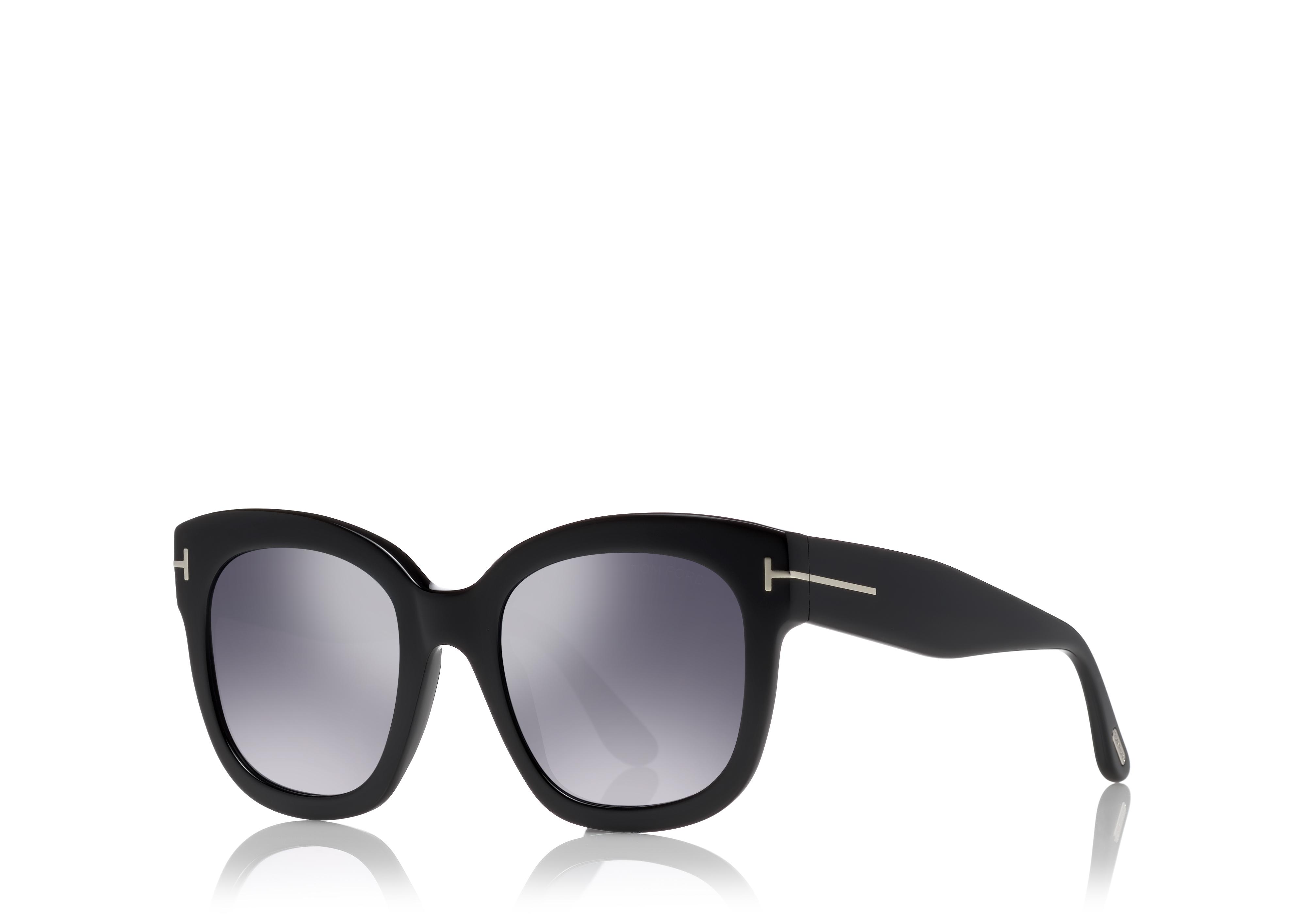 Tom Ford BEATRIX-02 FT 0613 transparent lightbrown/lightbrown shaded Sunglasses